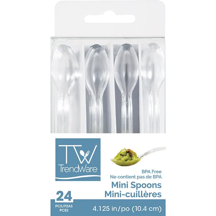 Bulk Clear TrendWare Mini Spoons (144 per Case)