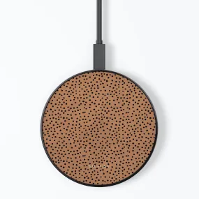 Burnt Orange Polka Dots Wireless Charger