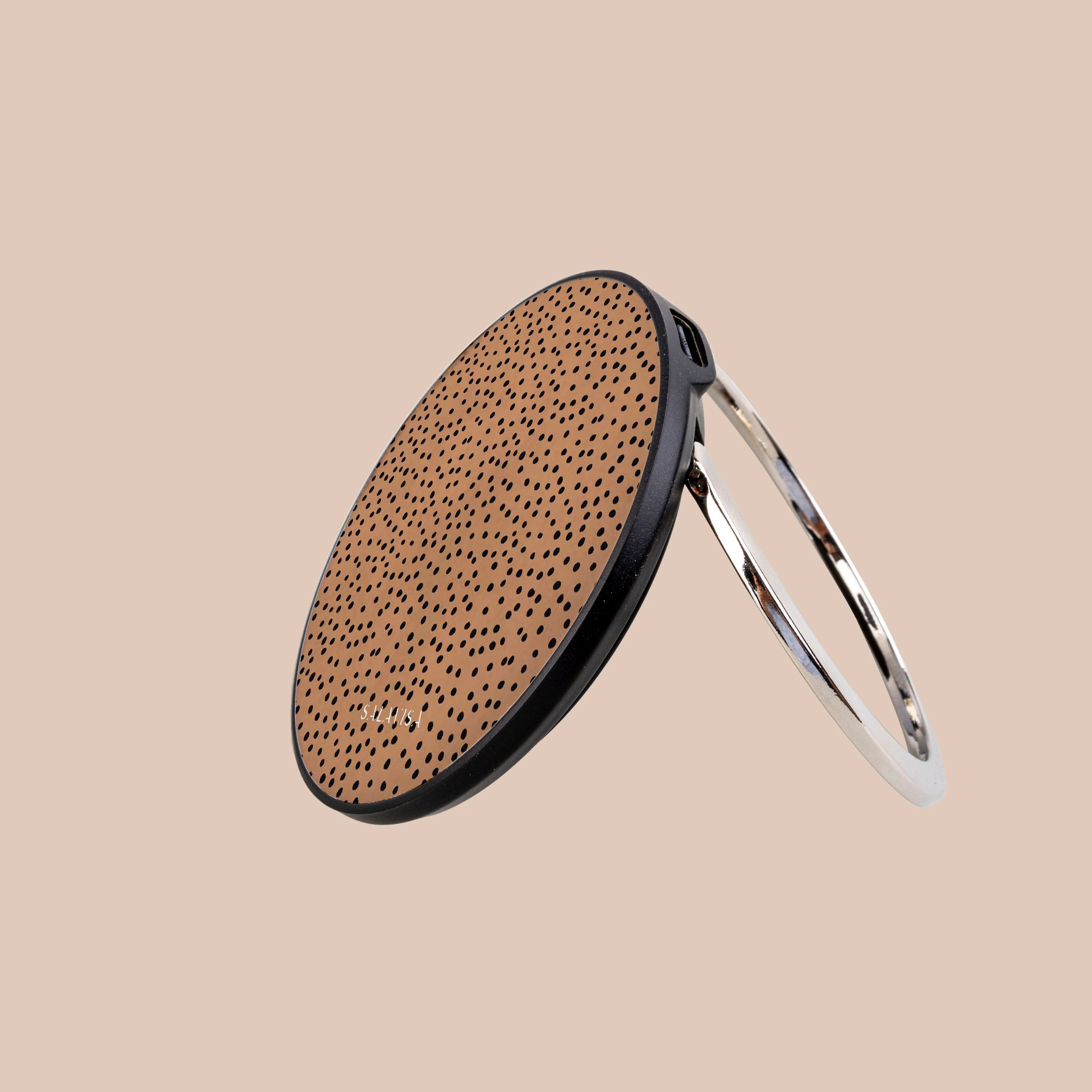 Burnt Orange Polka Dots Wireless Charger