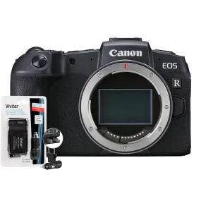 Canon EOS RP Mirrorless Digital Camera Body Black with Replacement Battery and Charger