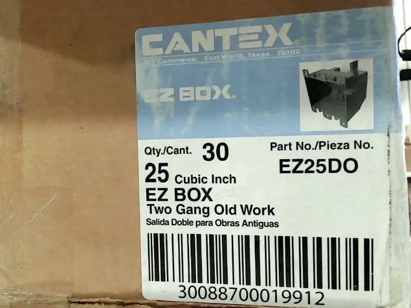 Cantex EZ Box Two Gang Old Work Electrical Box Qty. 30