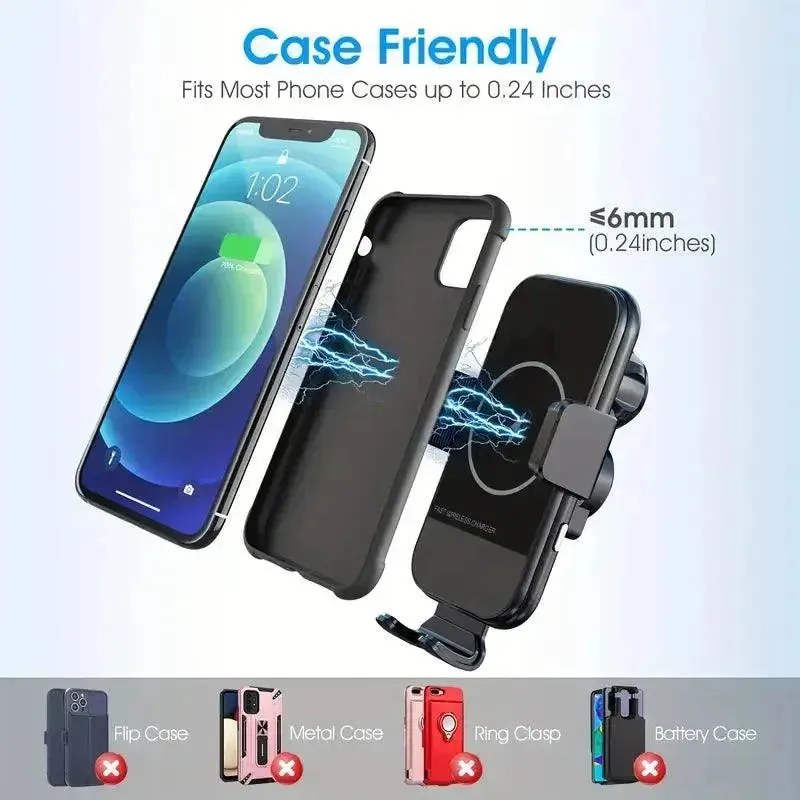 Car Fast Wireless Charger Phone Stand