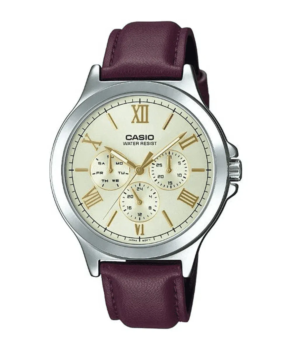 Casio MTP-V300L-9A Leather Strap Watch for Men