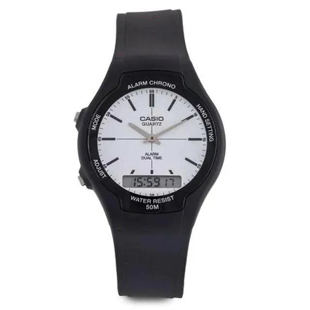 Casio Watch Black and White AW-90H-7EVDF