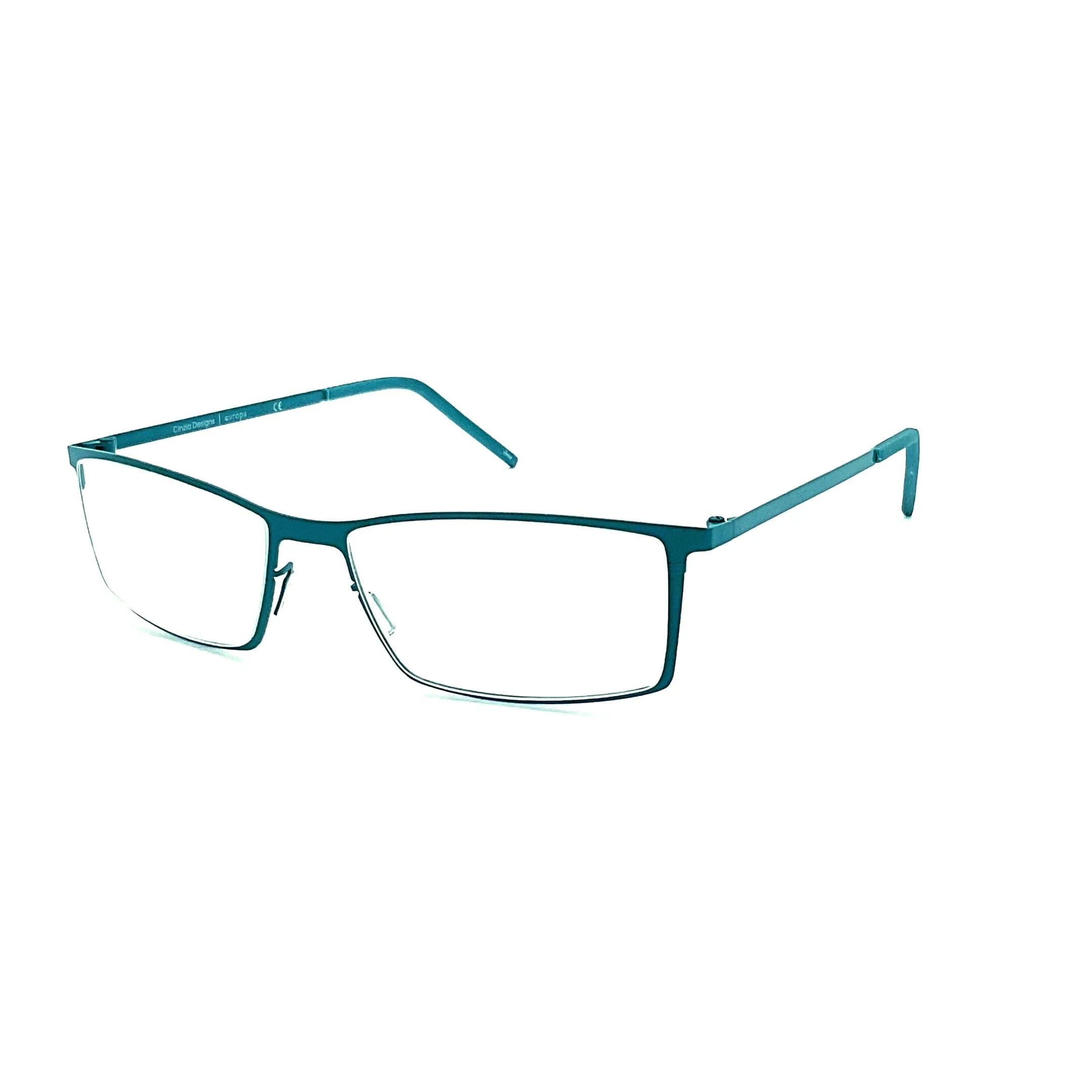 Cinzia Impact Rectangular Frame Metal Flex Reading Glasses with Case