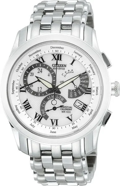 Citizen Eco-Drive Alarm Chronograph Perpetual Calendar Man's Watch BL8000-54A