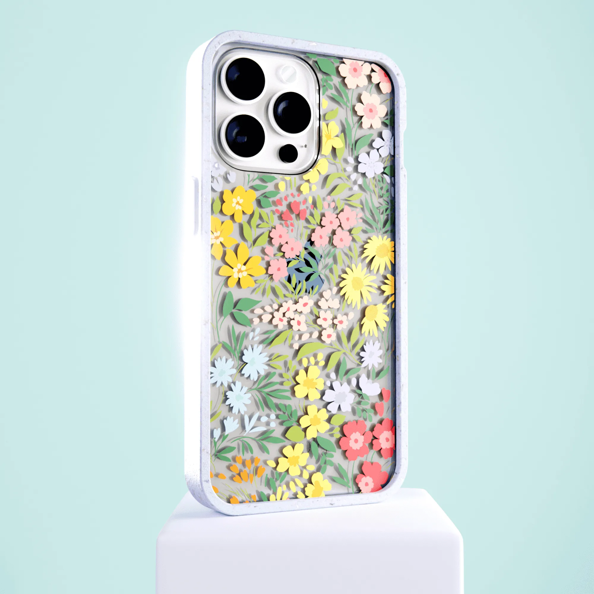 Clear Blooming Wild iPhone 14 Case With Lavender Ridge