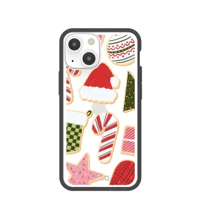 Clear Festive Cookies iPhone 13 Mini Case With Black Ridge