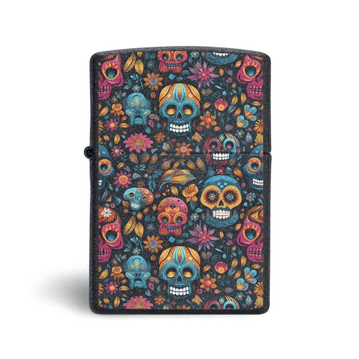 Colorful Skulls & Flowers Lighter Case