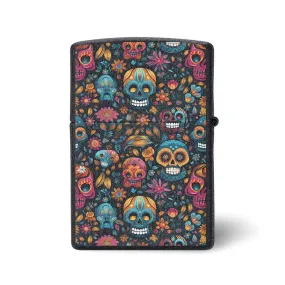 Colorful Skulls & Flowers Lighter Case