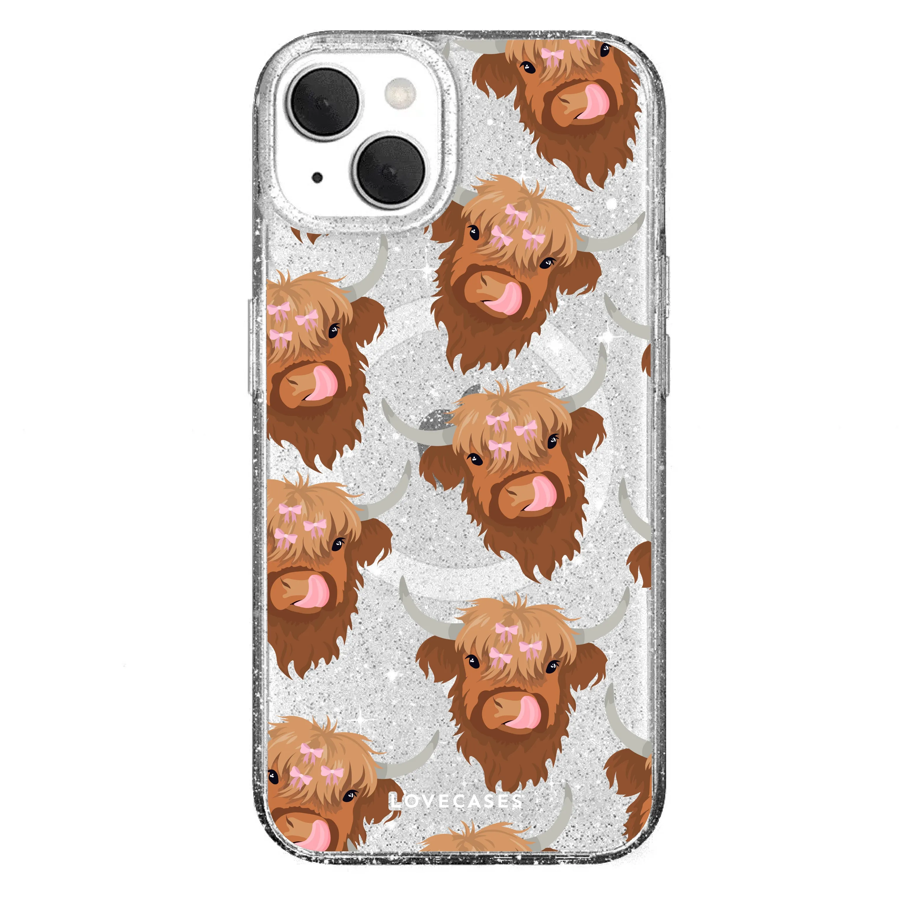 Connie the Highland Cow Glitter MagSafe Case