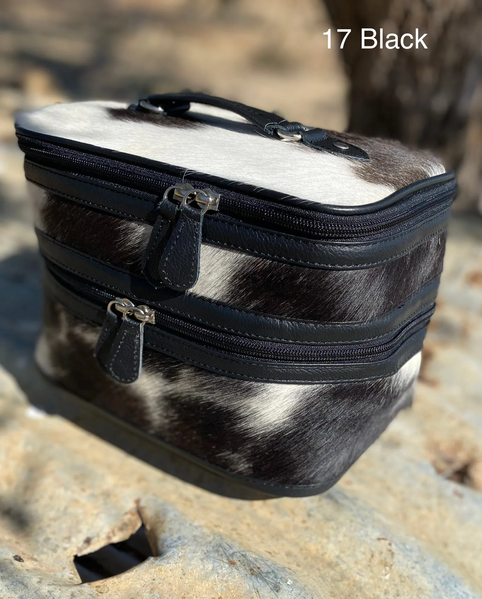 Cowhide Beauty Case #17 Black