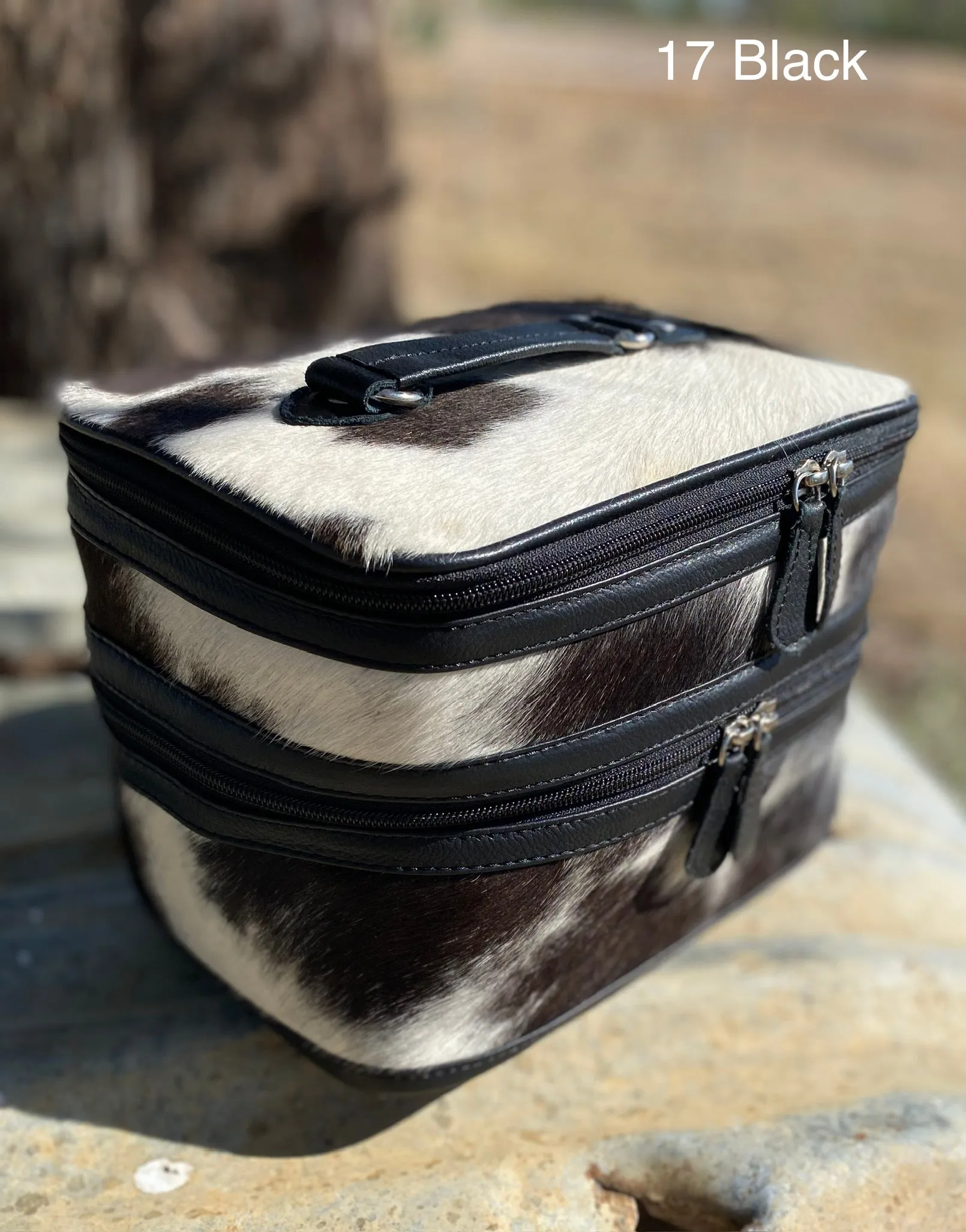 Cowhide Beauty Case #17 Black