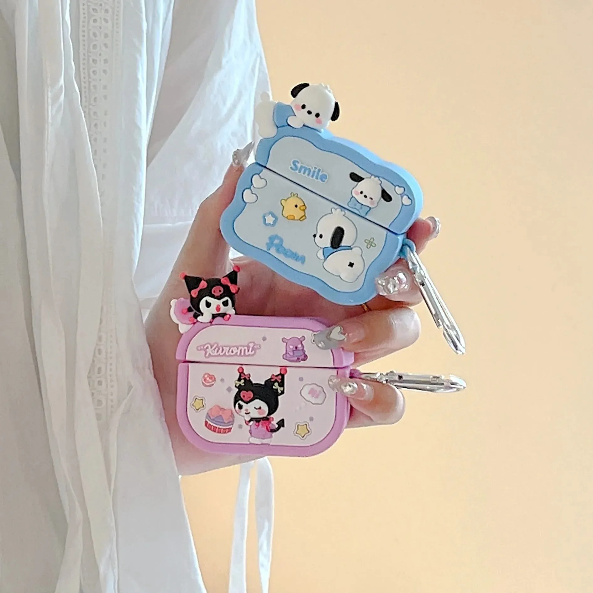 Cute 3D Kawaii AirPod Case Sanrio AirPods Case With pendant