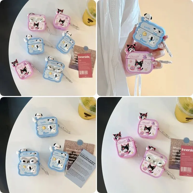 Cute 3D Kawaii AirPod Case Sanrio AirPods Case With pendant