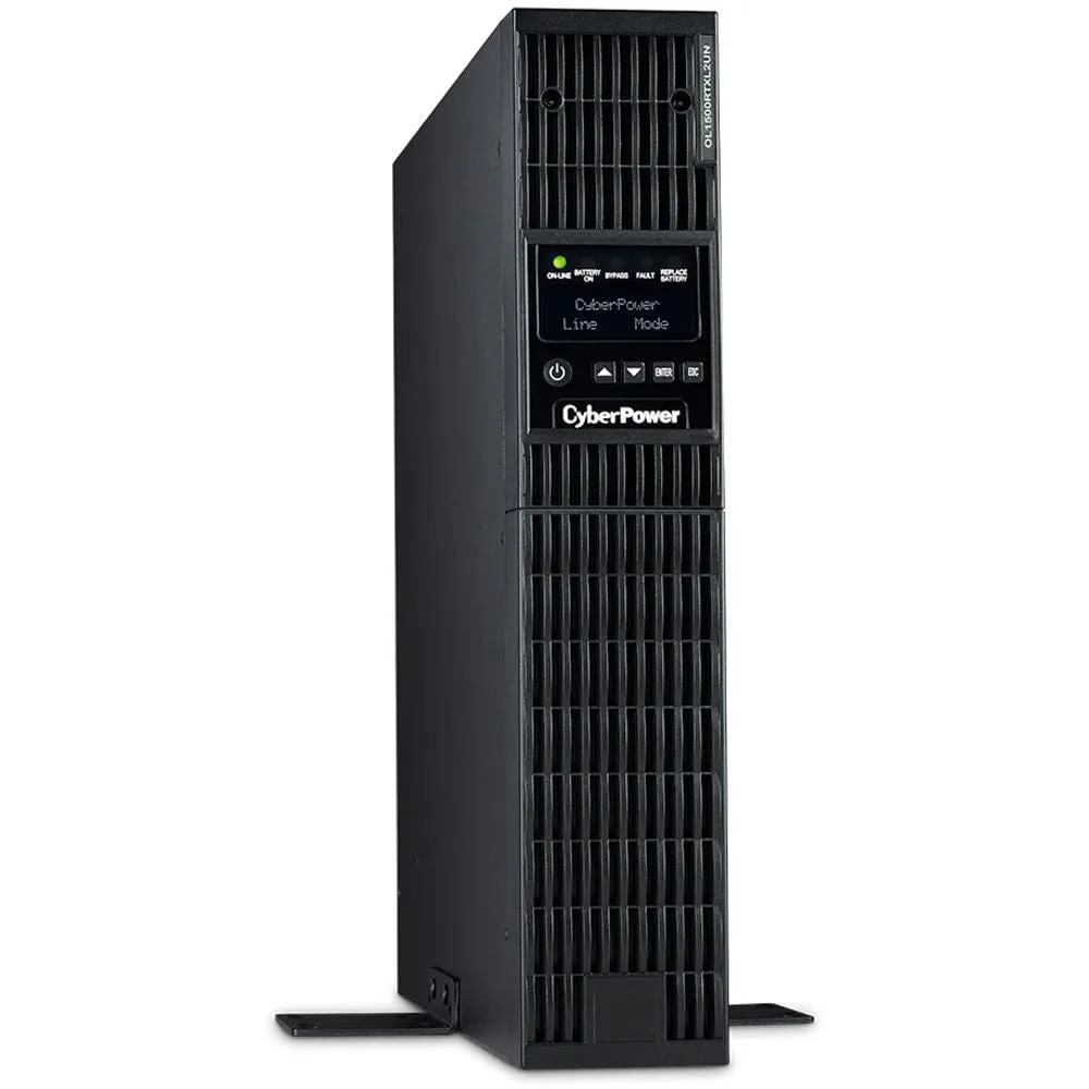 CyberPower 1500VA/1350W 8 Outlets 2U Rack/Tower   Pre-Installed SNMP Card Smart App Online UPS System - New Battery Certified Refurbished