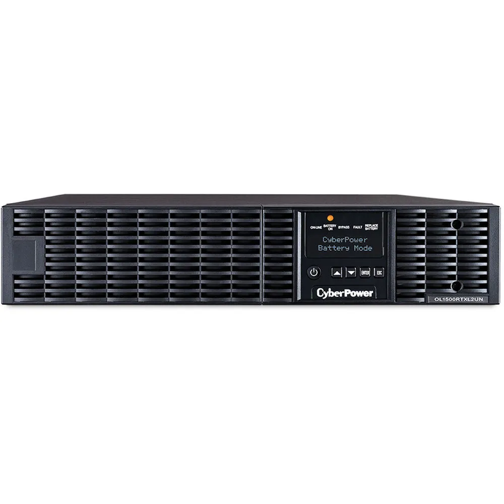 CyberPower 1500VA/1350W 8 Outlets 2U Rack/Tower   Pre-Installed SNMP Card Smart App Online UPS System - New Battery Certified Refurbished