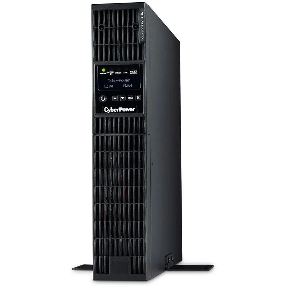 CyberPower 1500VA/1350W 8 Outlets 2U Rack/Tower   Pre-Installed SNMP Card Smart App Online UPS System - New Battery Certified Refurbished