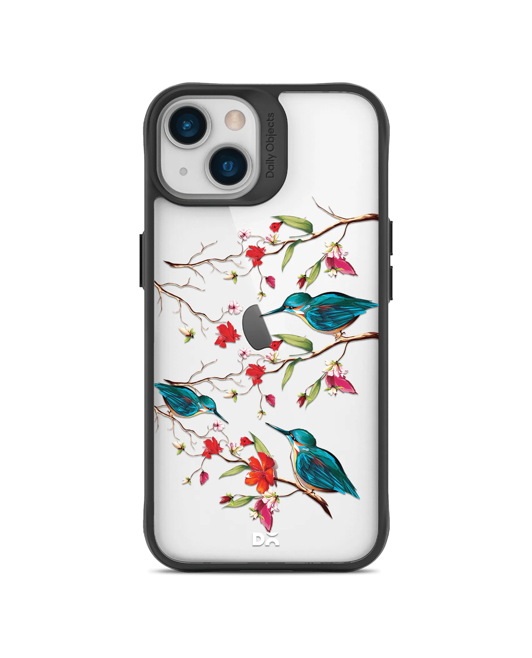 DailyObjects Melody Birds Black Hybrid Clear Case Cover For iPhone 13 Mini