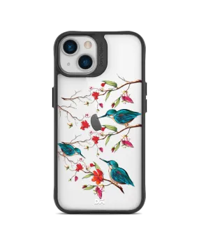 DailyObjects Melody Birds Black Hybrid Clear Case Cover For iPhone 13 Mini