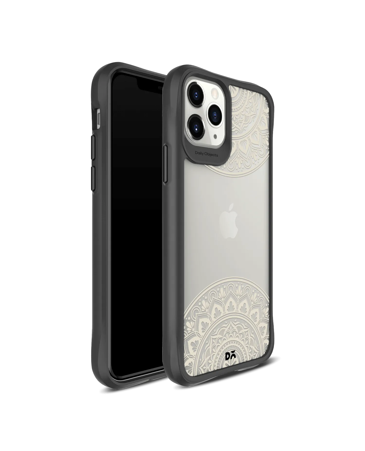 DailyObjects Off White Mandala Black Hybrid Clear Case Cover For iPhone 11 Pro Max