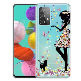 Deco Samsung Galaxy A53 5G case - Cat and Girl