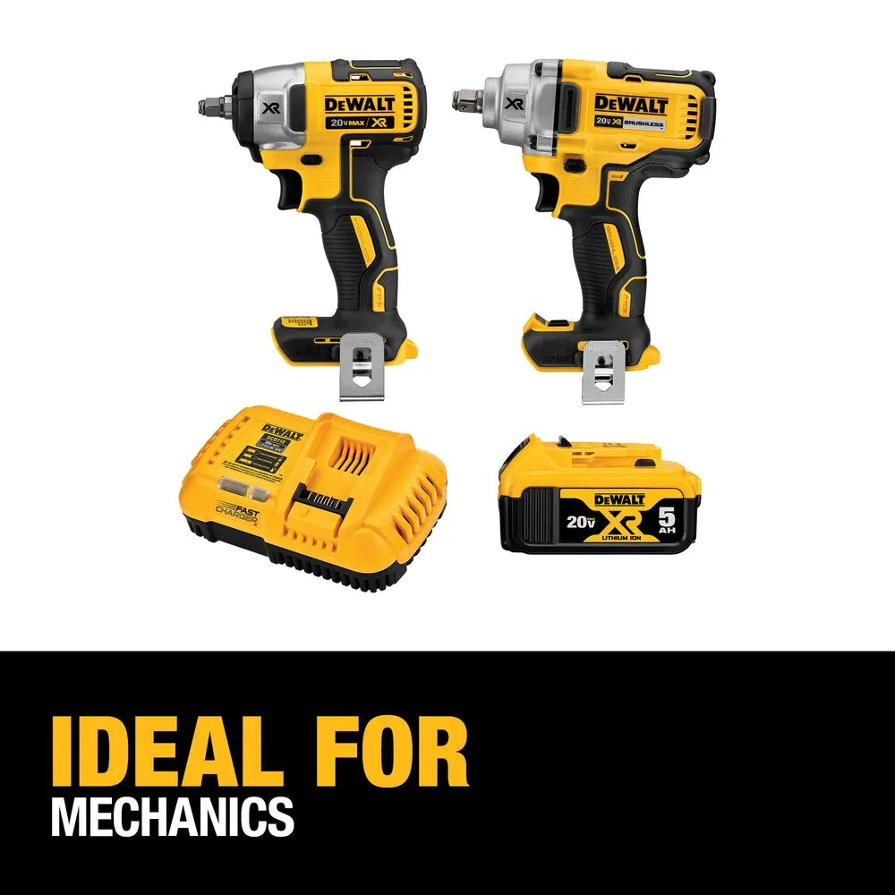 DeWalt DCK205P1 20V Max Cordless Impact Wrench 2-Tool Combo Kit