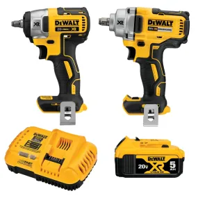 DeWalt DCK205P1 20V Max Cordless Impact Wrench 2-Tool Combo Kit