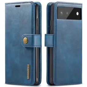 DG.MING Google Pixel 6 2-in-1 Wallet Case - Blue