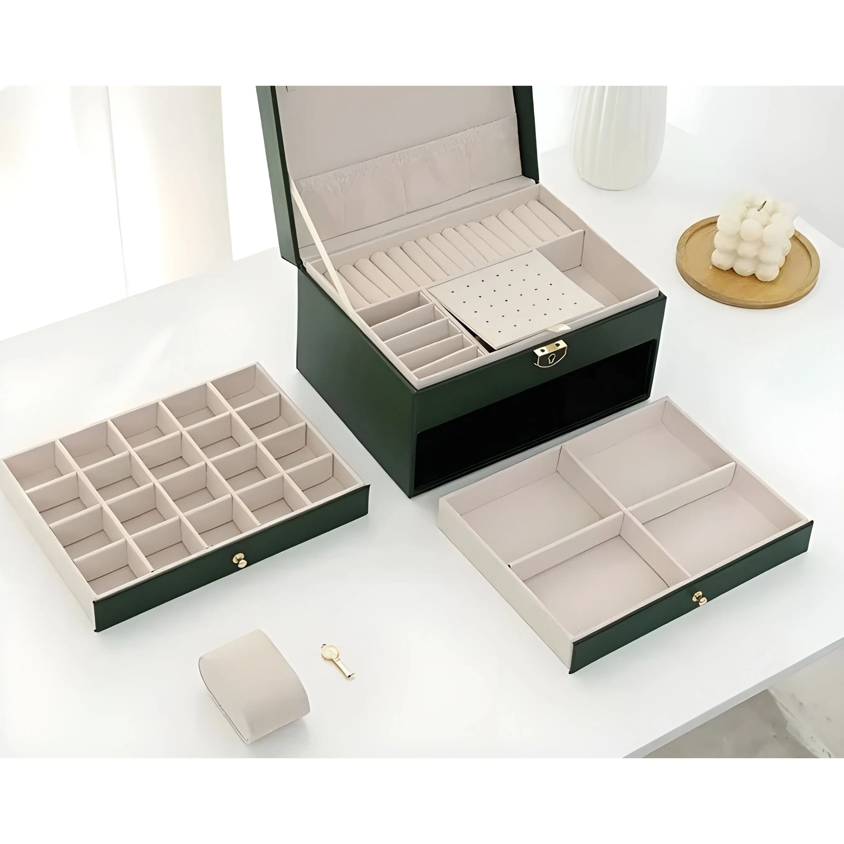 DiamondKeep Box - Elegante dreilagige Schmuckschubladenbox