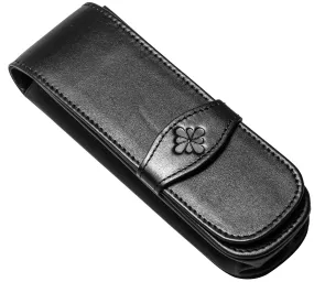 Diplomat Leather 2-Pen Case Black