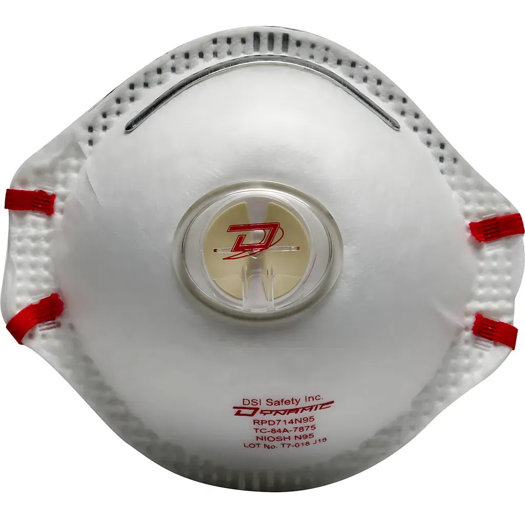 Dynamic 270-RPD714N95 Deluxe N95 Disposable Respirator with Valve - 10 Pack