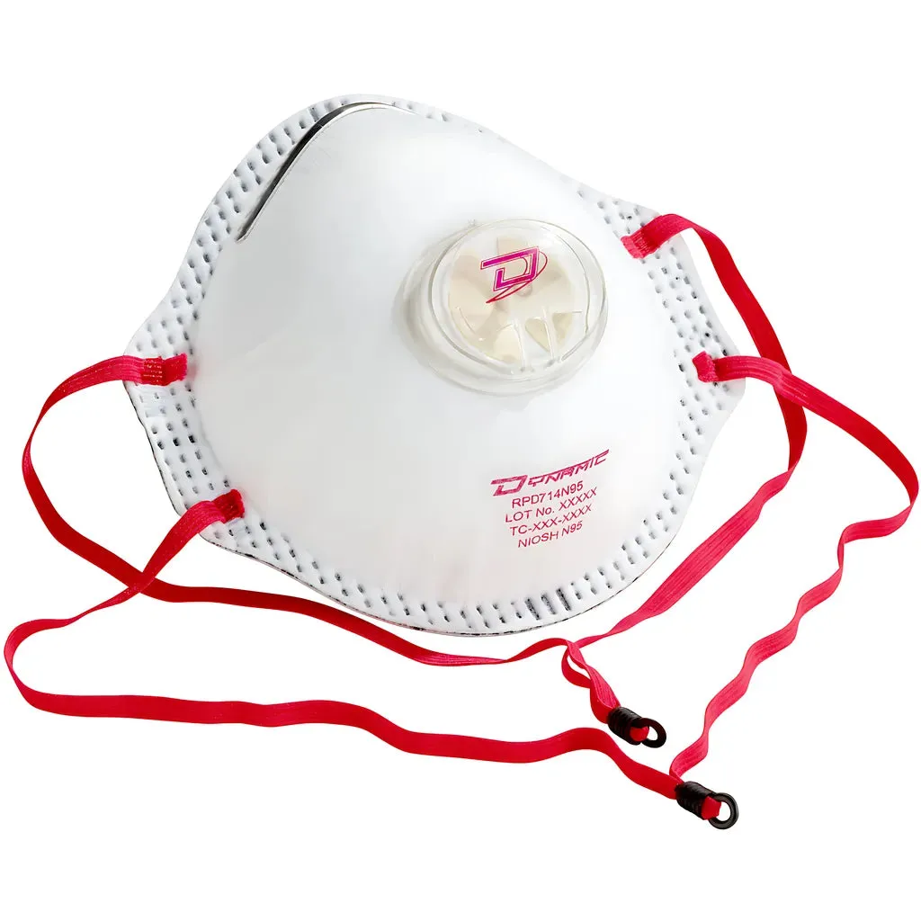 Dynamic 270-RPD714N95 Deluxe N95 Disposable Respirator with Valve - 10 Pack