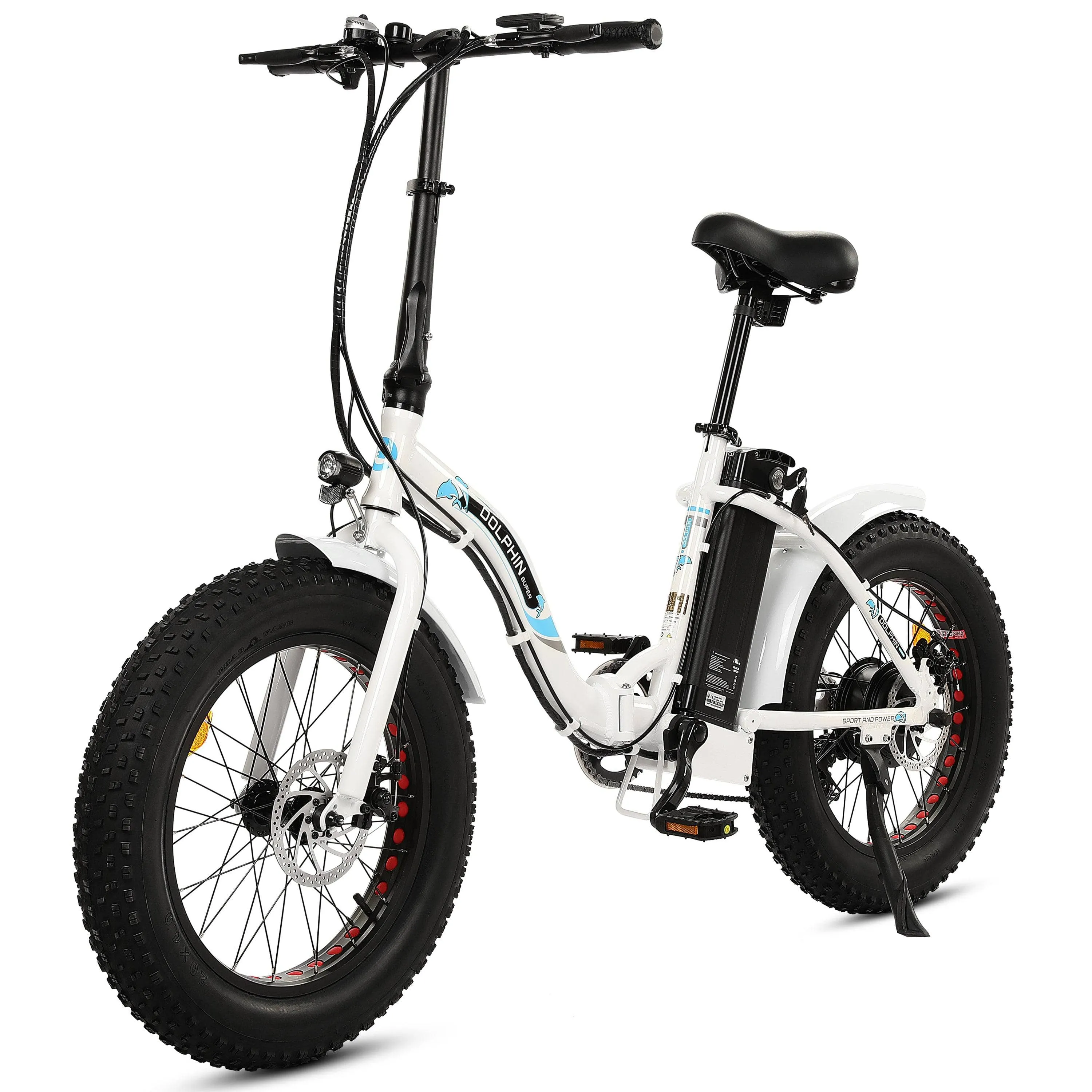 Ecotric Dolphin 20" 36V 500W Fat Tire Folding Electric Bike