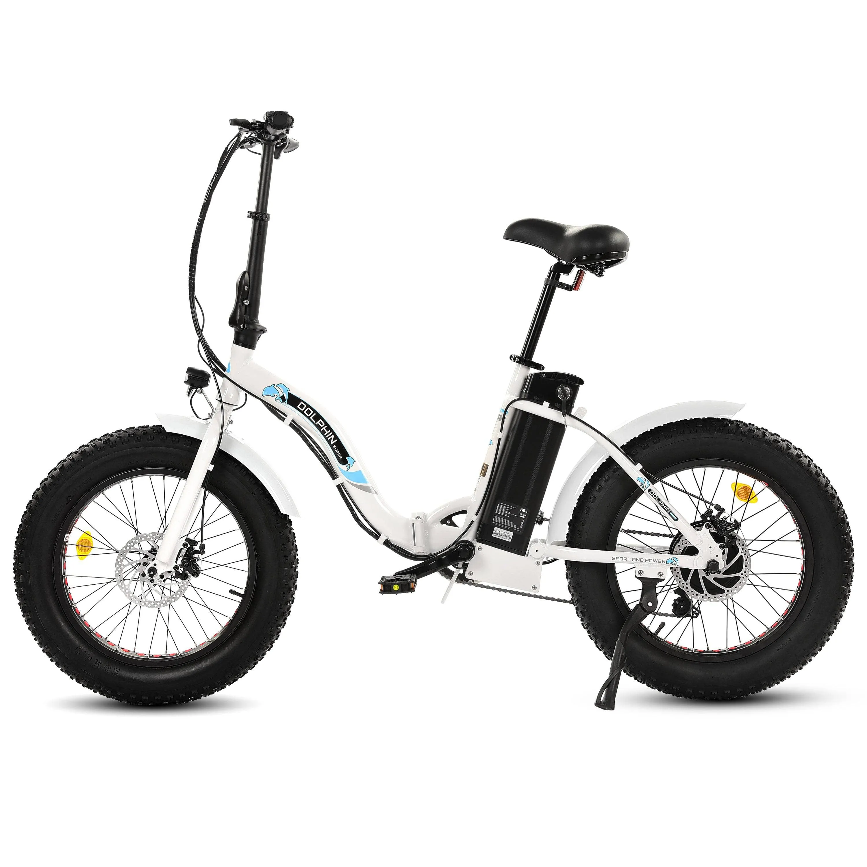 Ecotric Dolphin 20" 36V 500W Fat Tire Folding Electric Bike