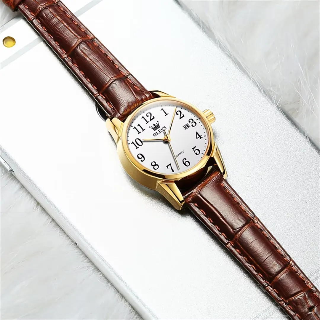 Elegant Slim Men's Leather Watch