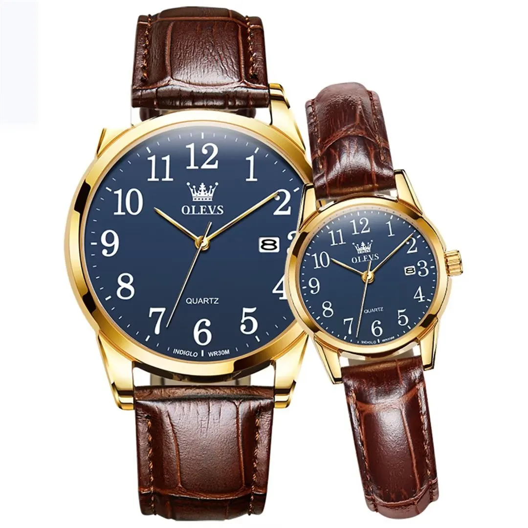 Elegant Slim Men's Leather Watch