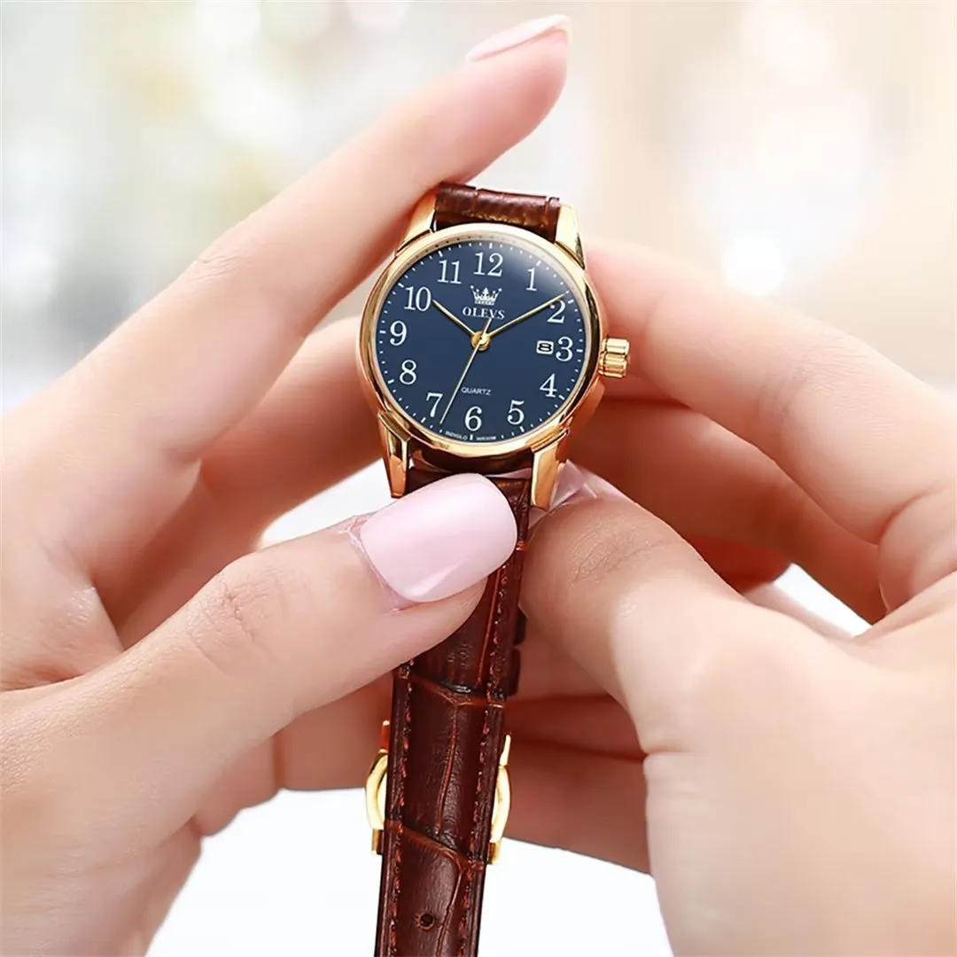 Elegant Slim Men's Leather Watch