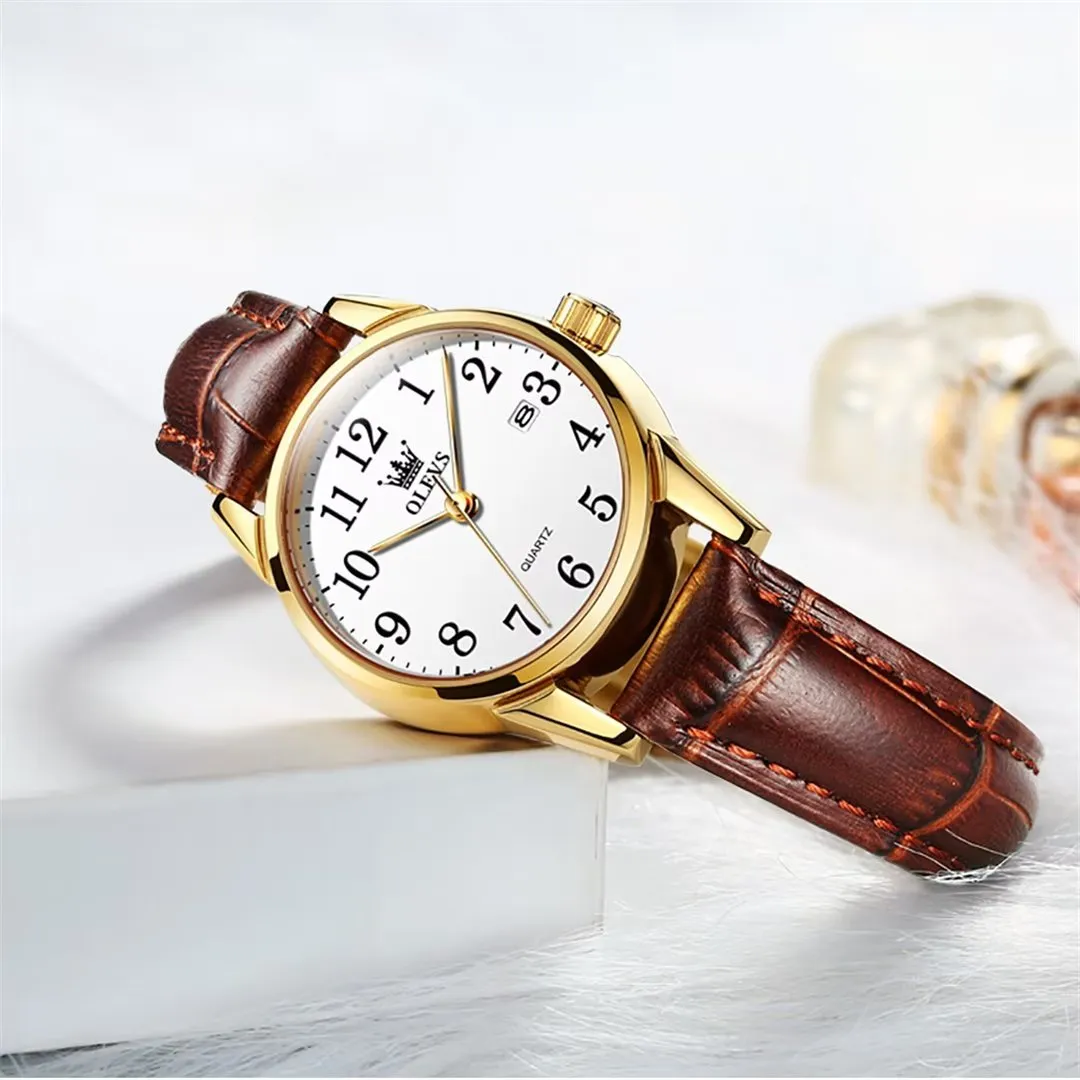 Elegant Slim Men's Leather Watch