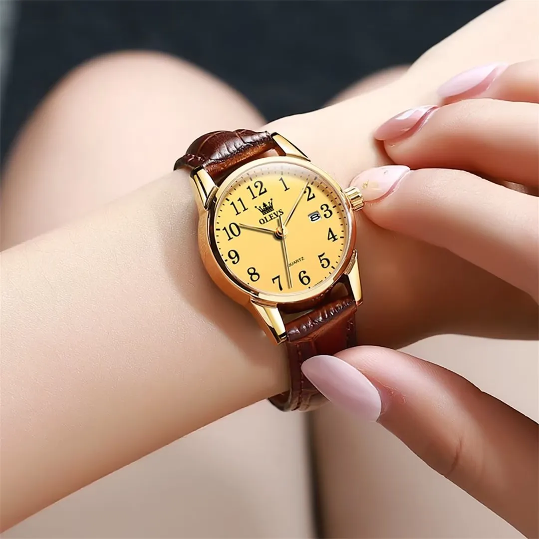 Elegant Slim Men's Leather Watch