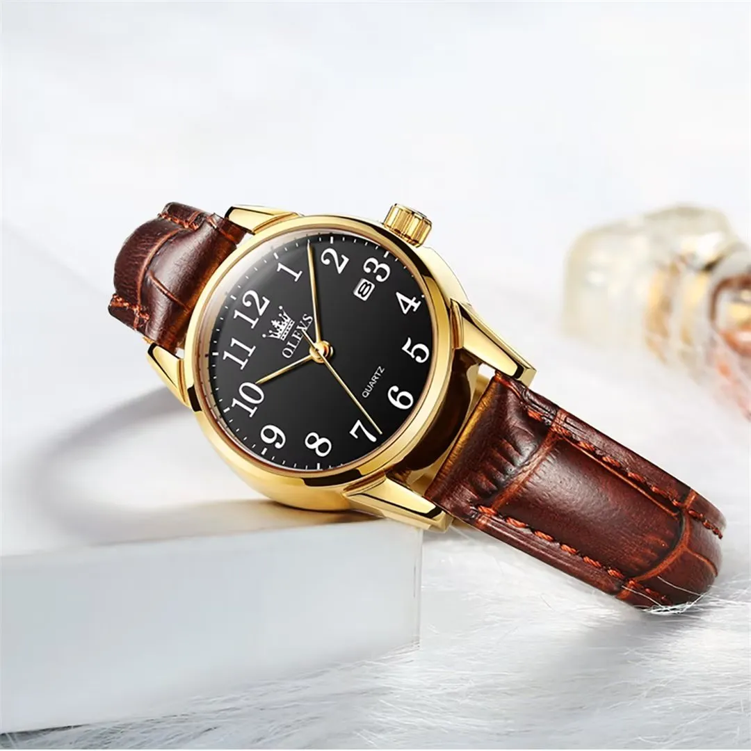 Elegant Slim Men's Leather Watch