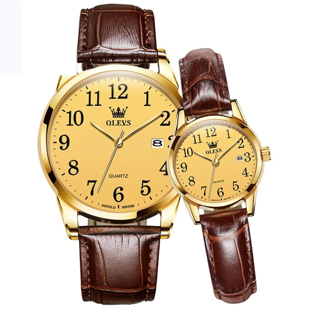 Elegant Slim Men's Leather Watch