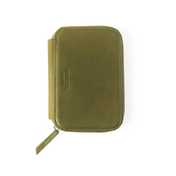 Endless Companion Leather Adjustable Pen Pouch - 5 Pens - Green