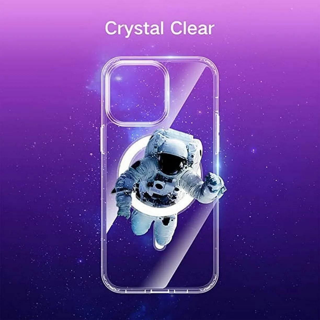 Entronix Case Clear Magnetic Case Designed for Apple iPhone 11 with 1 Tempered Glass, Shockproof Transparent Crystal Cover