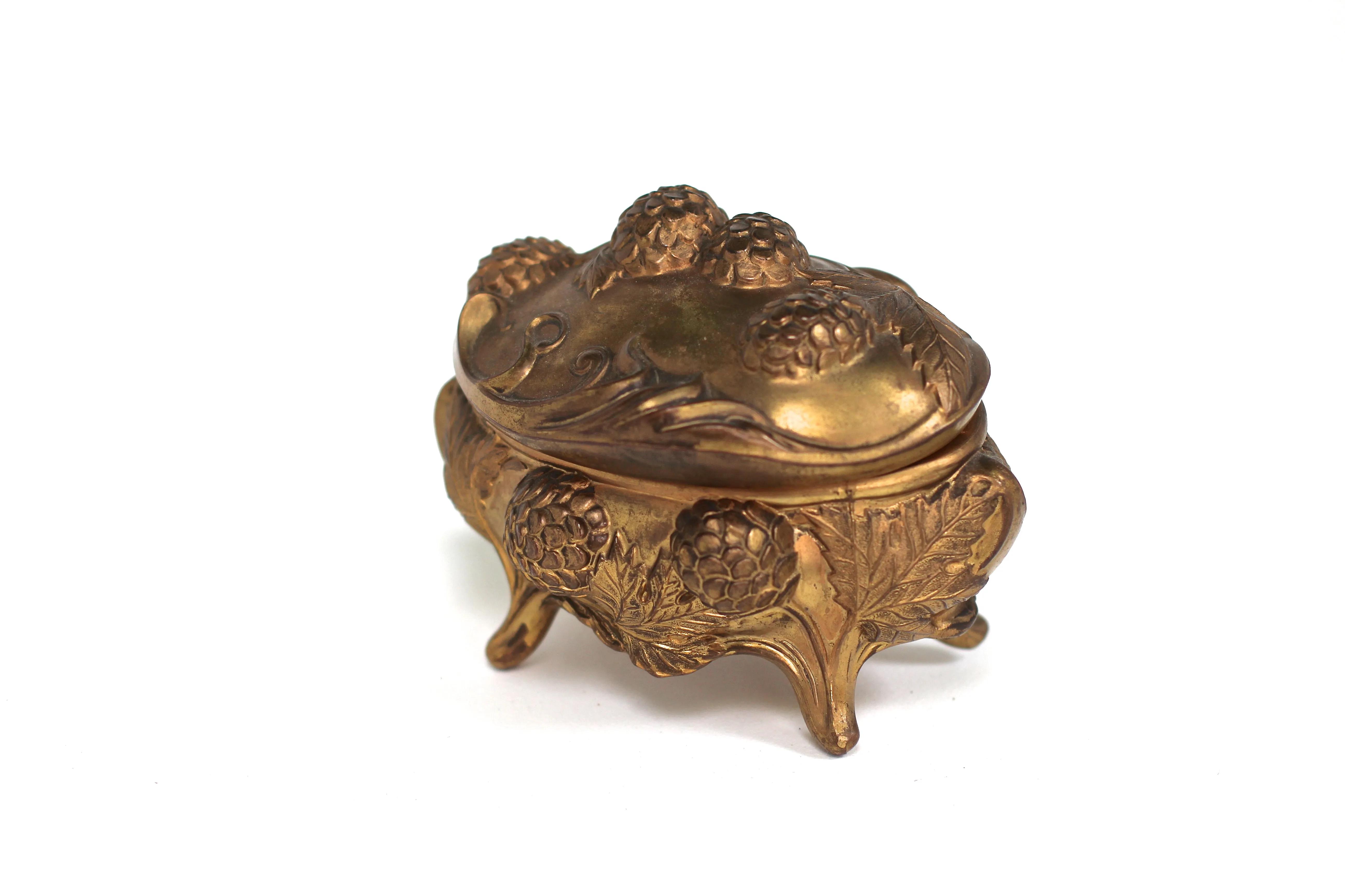 Floral Antique Art Nouveau Jewelry Box