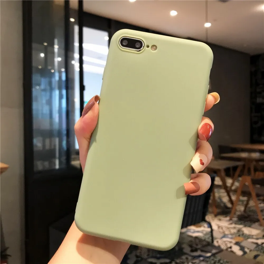 For iPhone 5 5S SE Case Candy Color Soft Silicone Phone Case For iphone X XS Max XR 6 S Cover For iphone 7 8 6s Plus Coque Funda