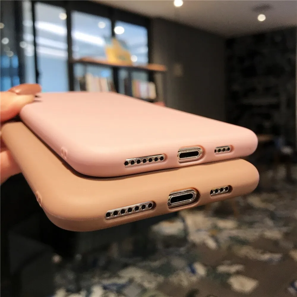 For iPhone 5 5S SE Case Candy Color Soft Silicone Phone Case For iphone X XS Max XR 6 S Cover For iphone 7 8 6s Plus Coque Funda