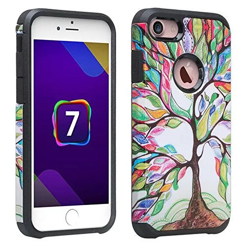 For iPhone 6S Case / 6 Case | Slim Hybrid Dual Layer Armor[Shock/Impact Resistant] Case for Apple Iphone 6S/6 - Colorful Tree