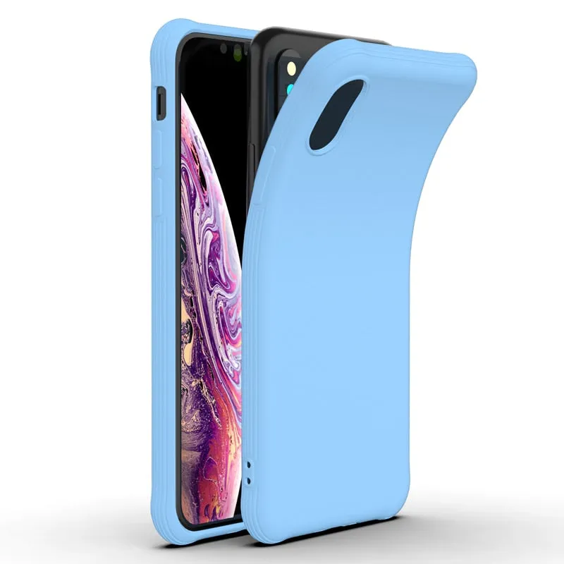 For iPhone iPhone X XR Jelly TPU Soft Back Case iPhone7 8 Shockproof Phone Case Slim Silicon Back Cover for Apple iPhone XS MAX