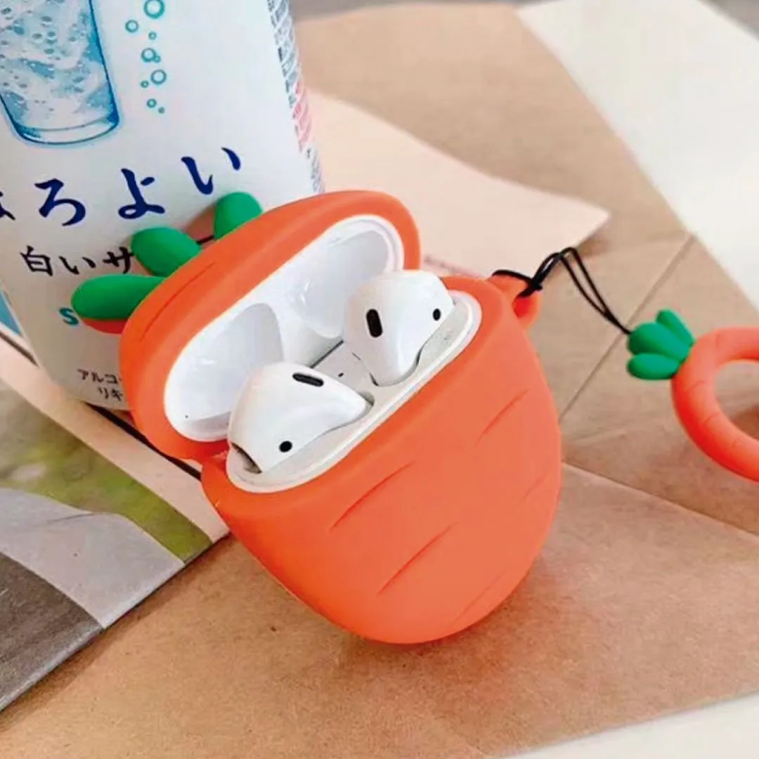 Funky Airpod Case- Carrot